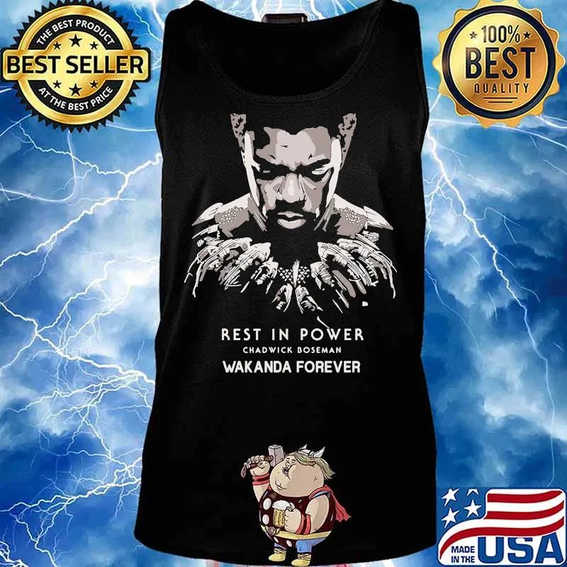 Marvel heroes black panther chadwick rest in power wakanda forever s Tank top