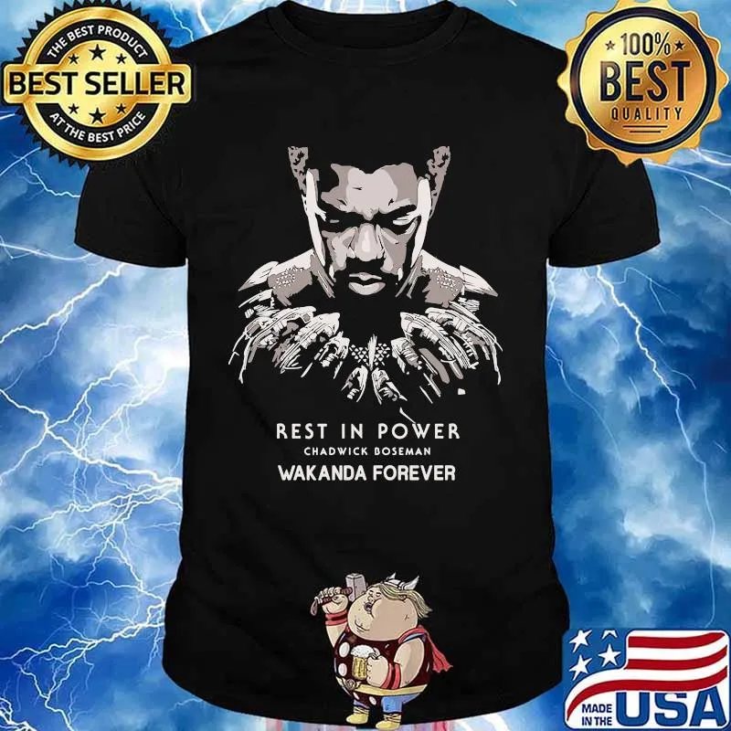 Marvel heroes black panther chadwick rest in power wakanda forever shirt