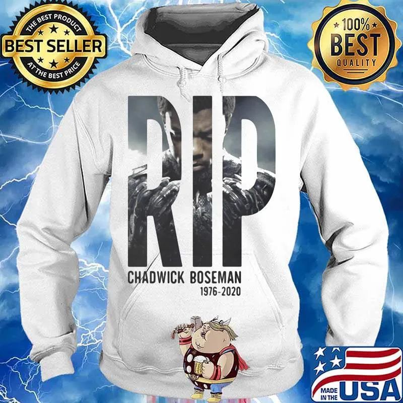 Marvel heroes black panther rip chadwick 1976 2020 s Hoodie