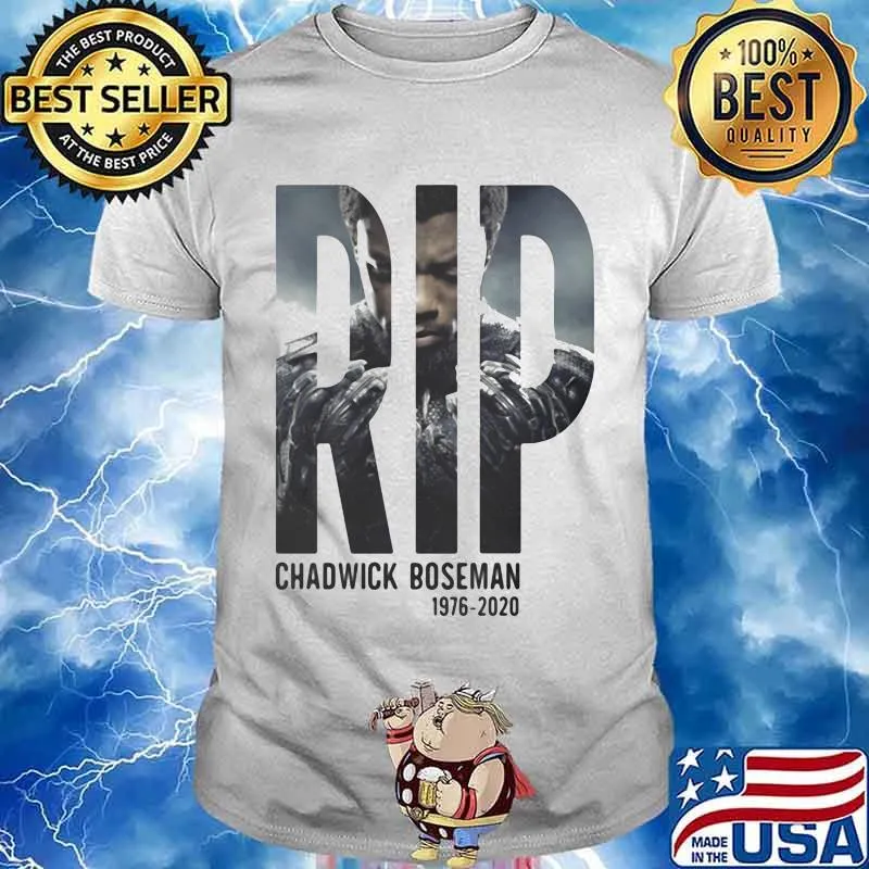 Marvel heroes black panther rip chadwick 1976 2020 shirt