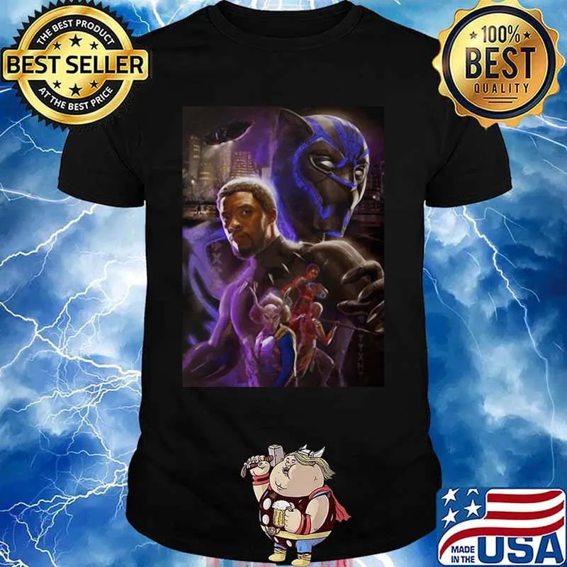 Marvel heroes black panther rip chadwick Boseman actor shirt