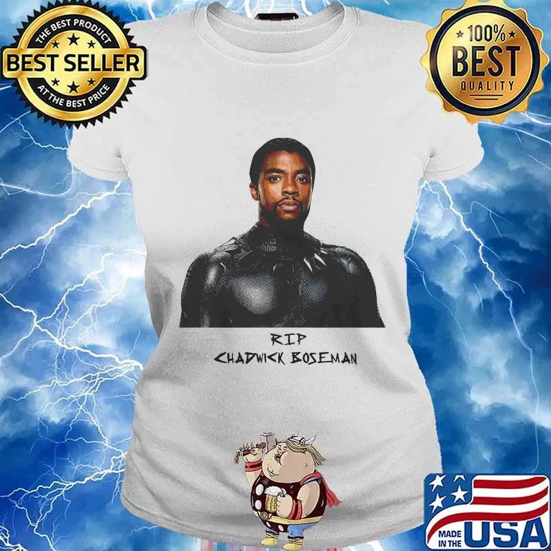 Marvel heroes black panther rip chadwick Boseman s Ladies tee