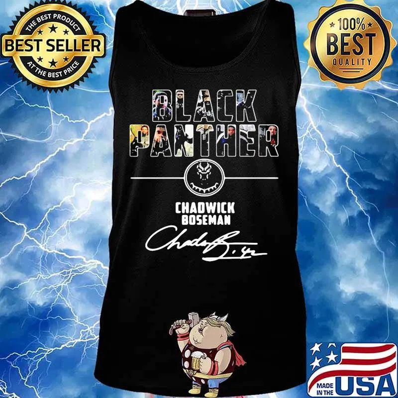 Marvel heroes black panther rip chadwick Boseman signature s Tank top