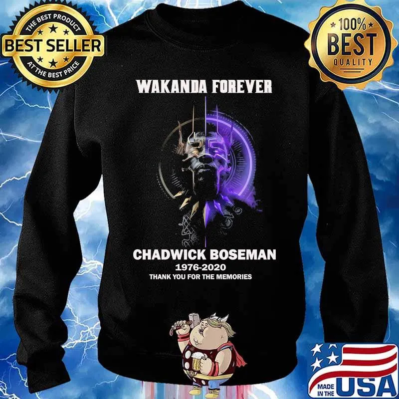 Marvel heroes black panther wakanda forever chadwick 1976 2020 thank you for the memories s Sweater