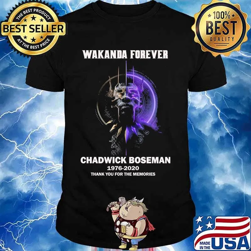 Marvel heroes black panther wakanda forever chadwick 1976 2020 thank you for the memories shirt