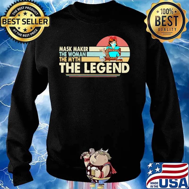 Mask maker the woman the myth the legend sewing vintage retro s Sweater