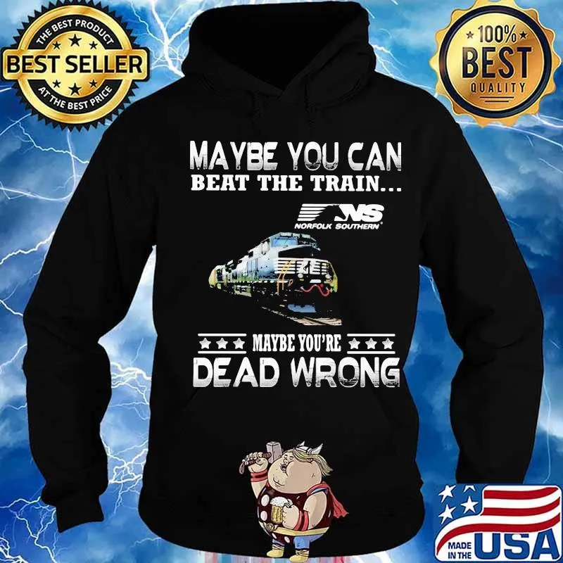 Maybe you can beat the train maybe you're dead wrong ns norfolk southern s Hoodie