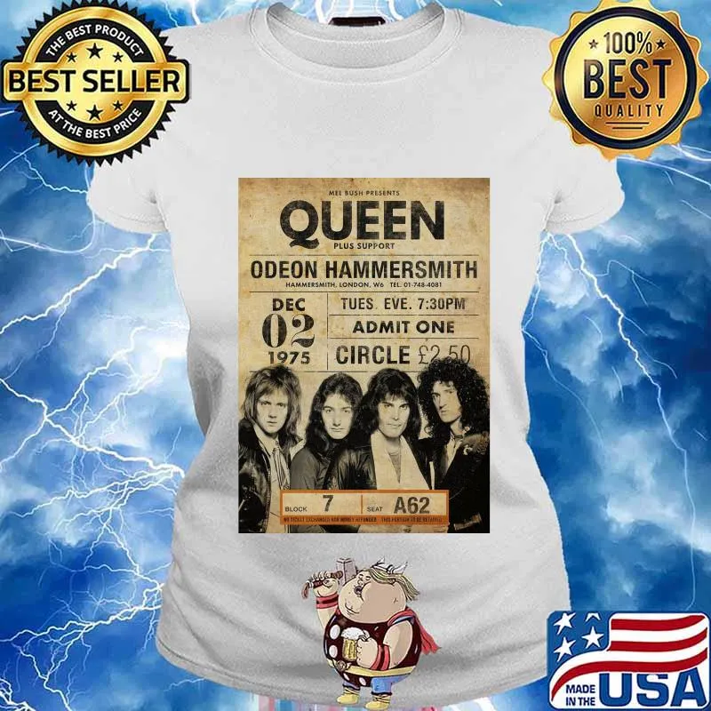 Mel bush presents queen plus support odeon hammersmith s Ladies tee