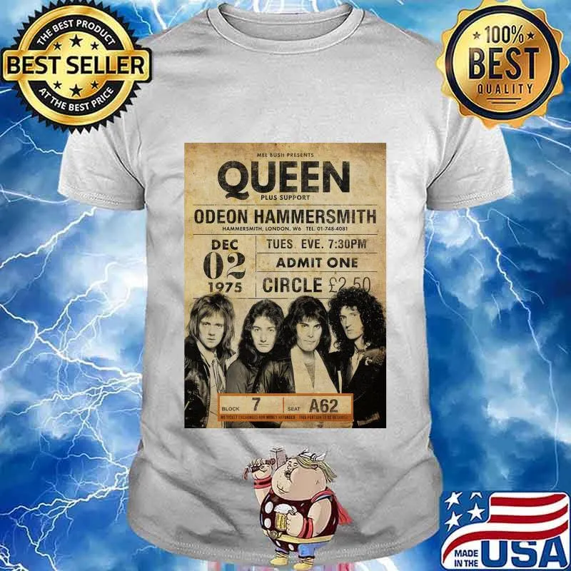 Mel bush presents queen plus support odeon hammersmith shirt