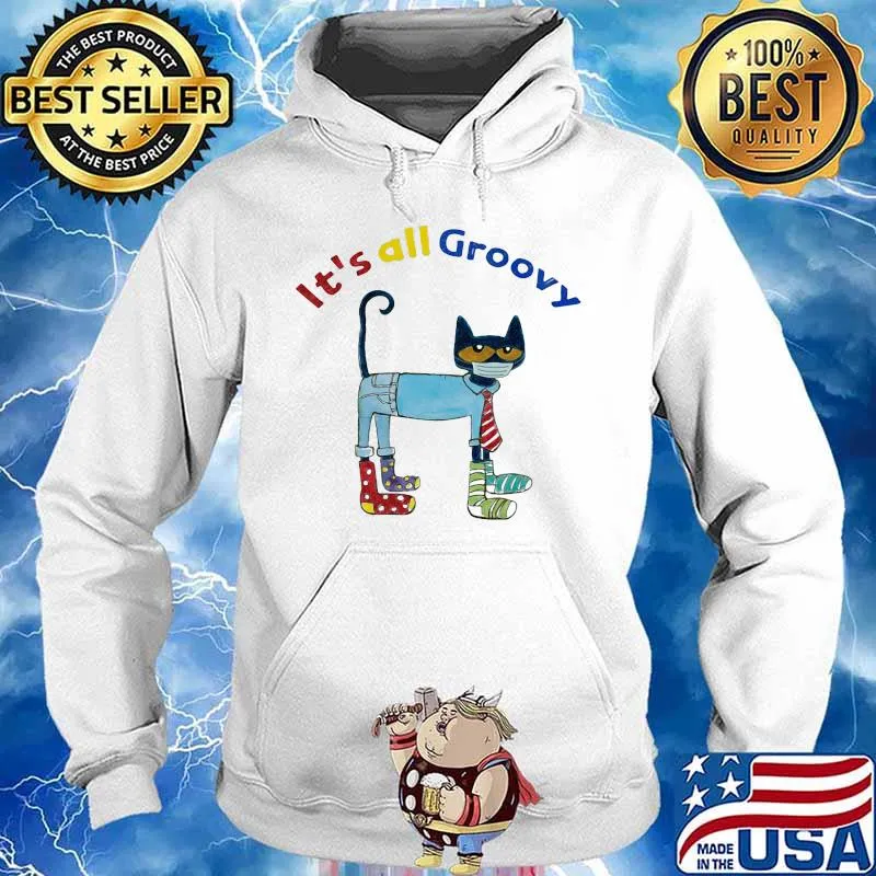 Meme black cat mask it's all groovy s Hoodie