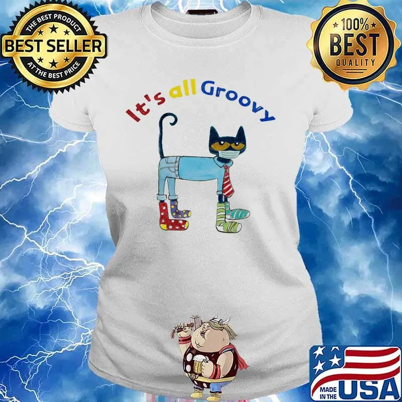 Meme black cat mask it's all groovy s Ladies tee