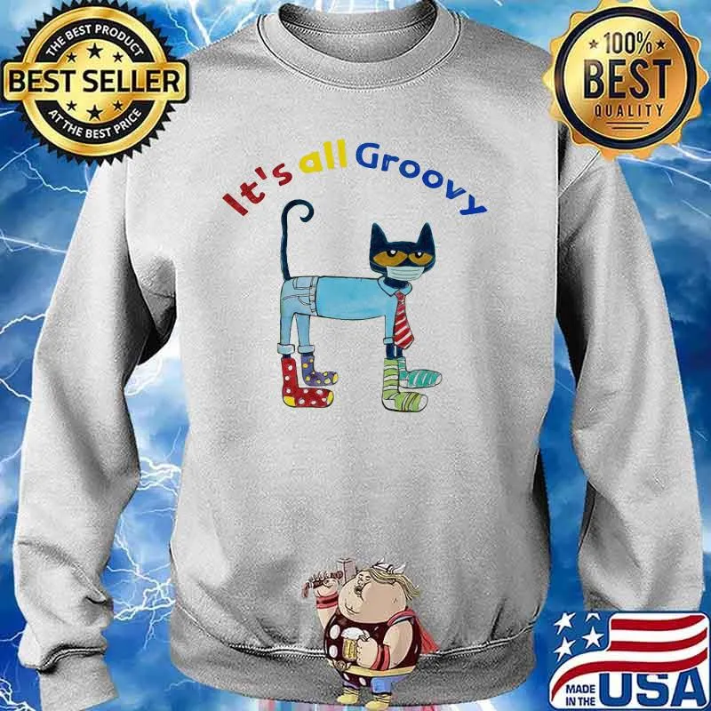 Meme black cat mask it's all groovy s Sweater