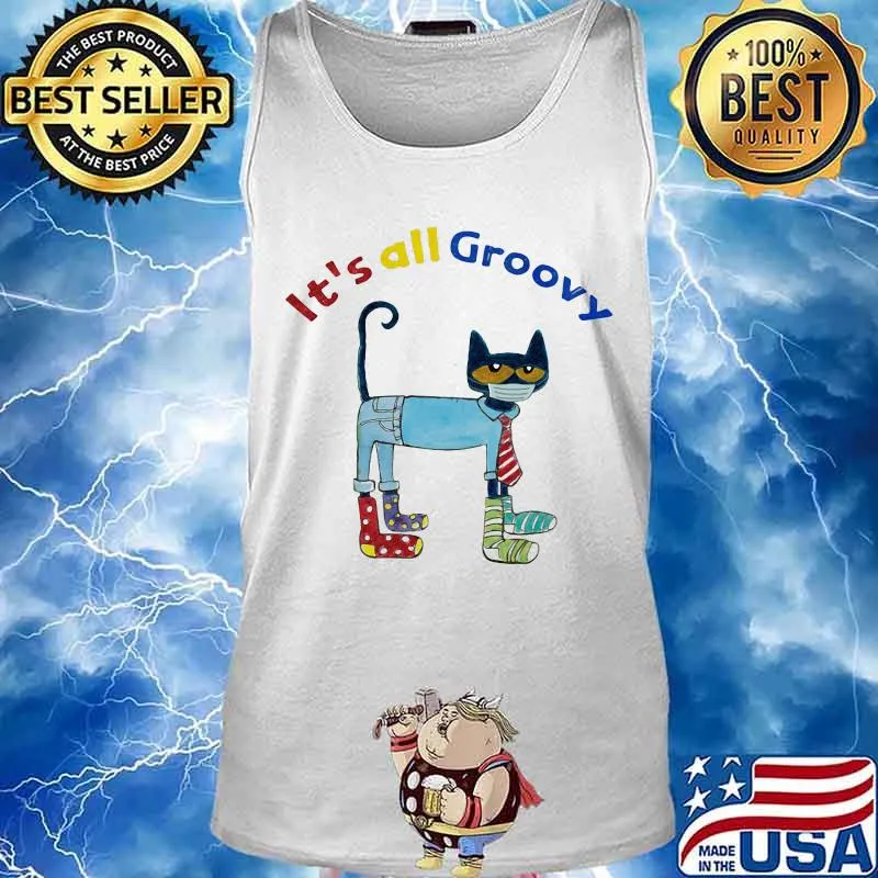 Meme black cat mask it's all groovy s Tank top