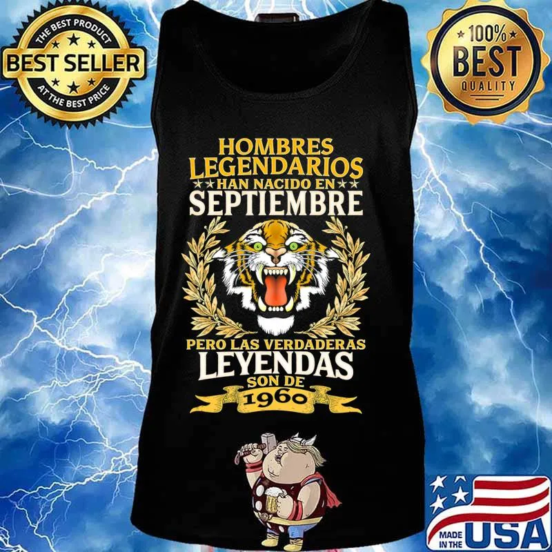Mens Leyendas de 60 años Septiembre 1960 Legendary Men Gift T-Shirt Tank top