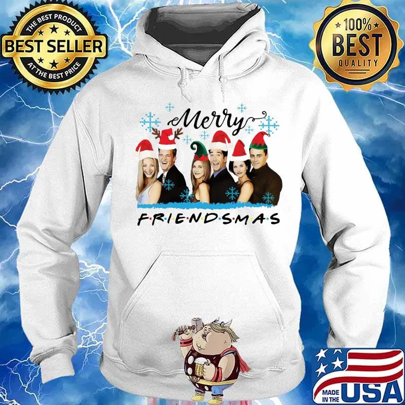 Merry christmas friendsmas snow s Hoodie