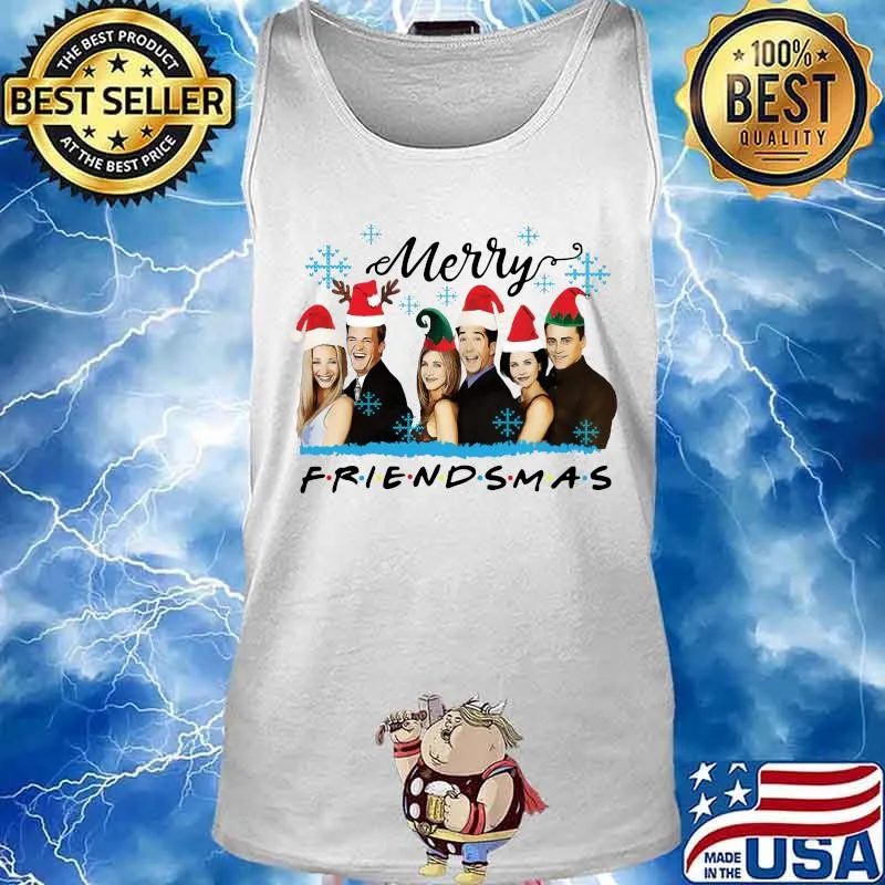 Merry christmas friendsmas snow s Tank top