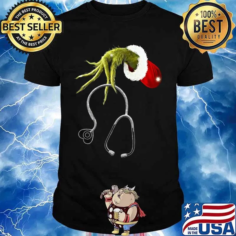 Merry christmas grinch nurse stethoscope shirt