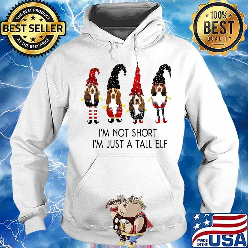 Merry christmas santa beagle i'm not short i'm just a tall elf s Hoodie