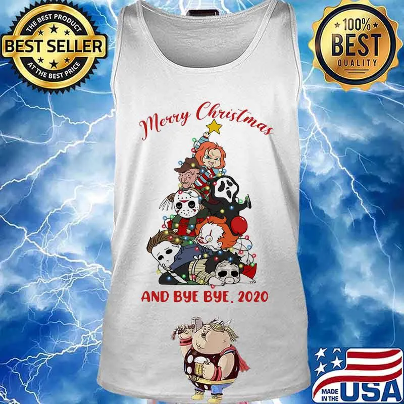Merry christmas tree horror characters and bye bye 2020 halloween s Tank top