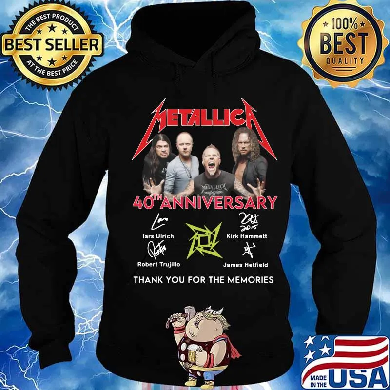 Metallica 40th anniversary thank you for the memories signatures s Hoodie