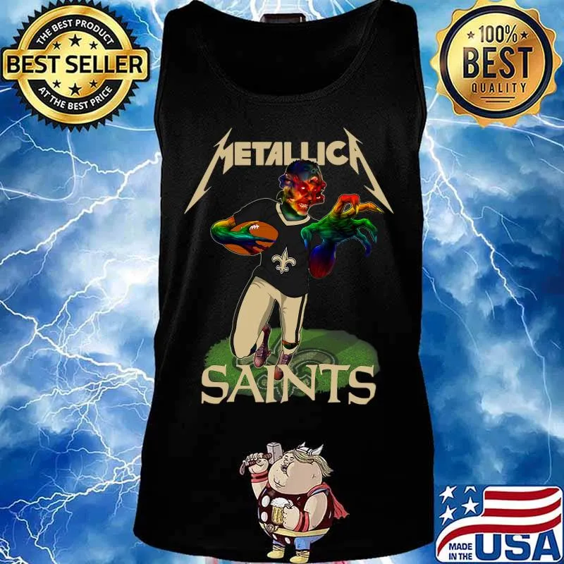 Metallica band new orleans saints football s Tank top