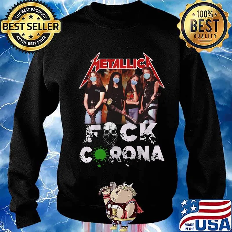 Metallica mask fuck coronavirus skull s Sweater