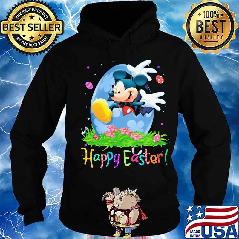 Mickey mouse happy easter flowers s Hoodie