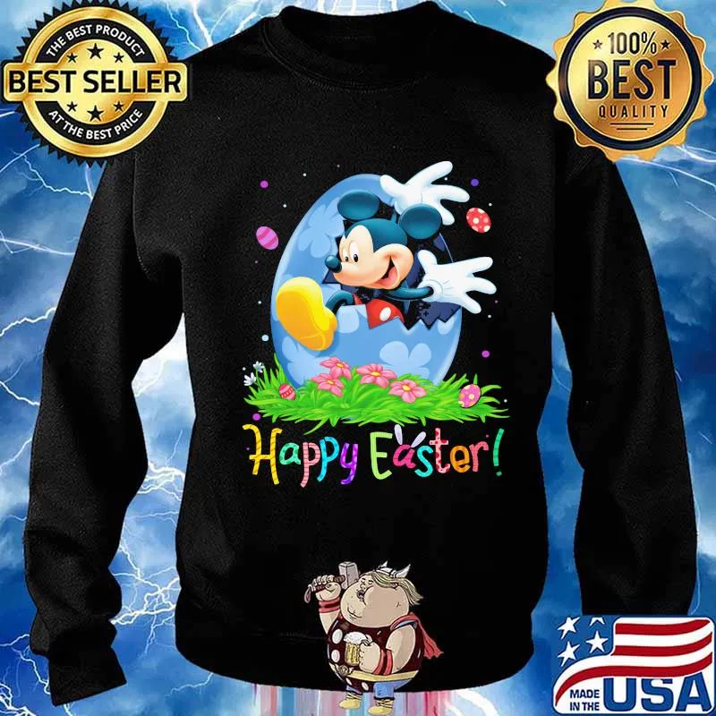Mickey mouse happy easter flowers s Sweater