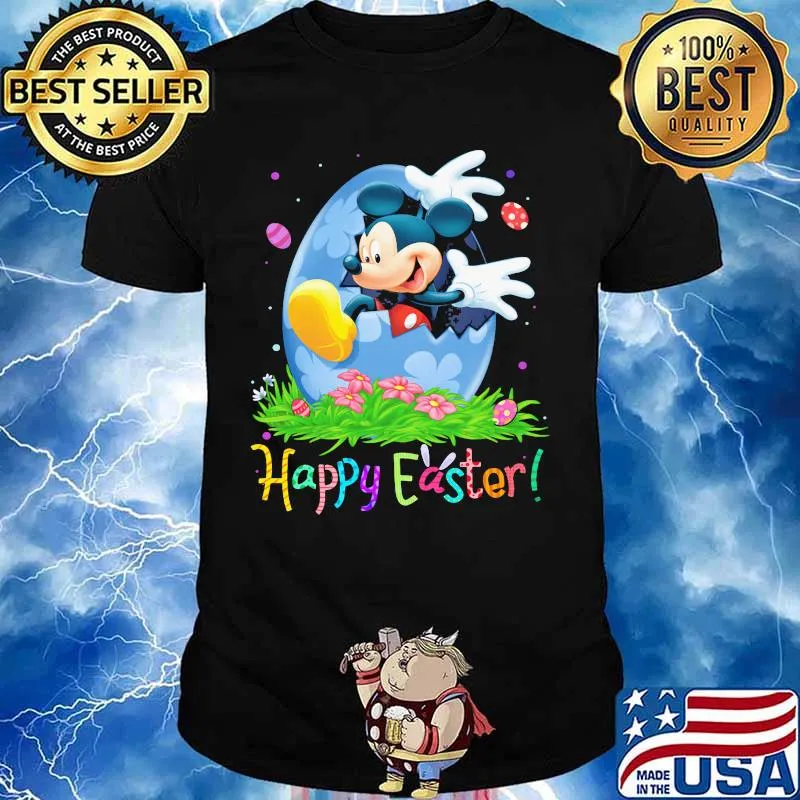Mickey mouse happy easter flowers shirt