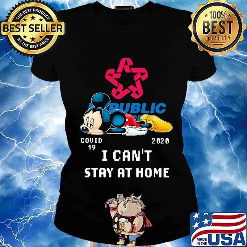 Mickey mouse public covid-19 2002 i can't stay at home s Ladies tee