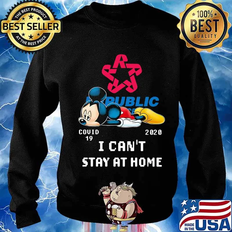 Mickey mouse public covid-19 2002 i can't stay at home s Sweater