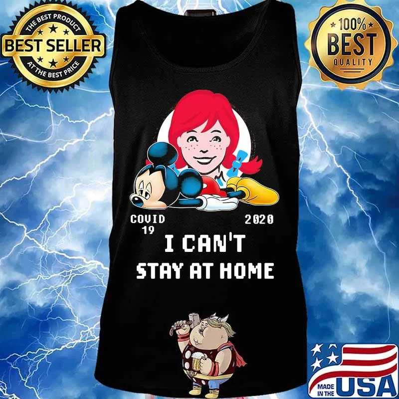 Mickey mouse wendy's covid-19 2002 i can't stay at home s Tank top