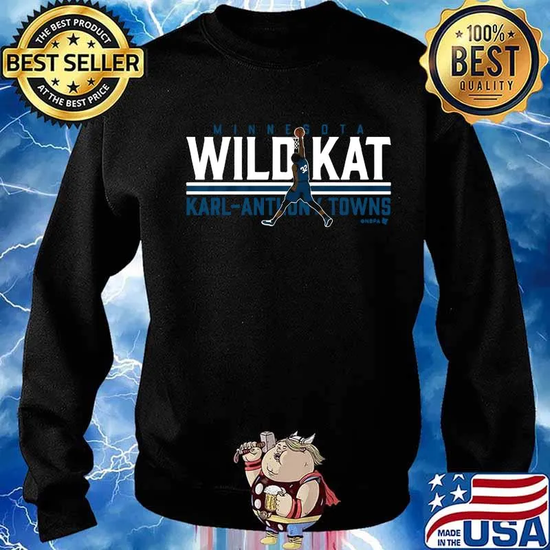 Minnesota wild kat karl anthony towns hbpa basketball s Sweater