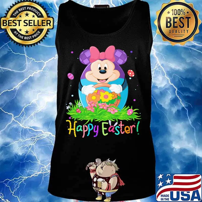 Minnie mouse happy easter flower s Tank top