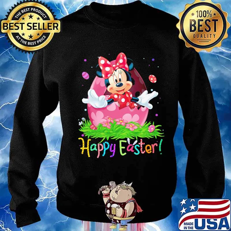 Minnie mouse happy easter flowers s Sweater