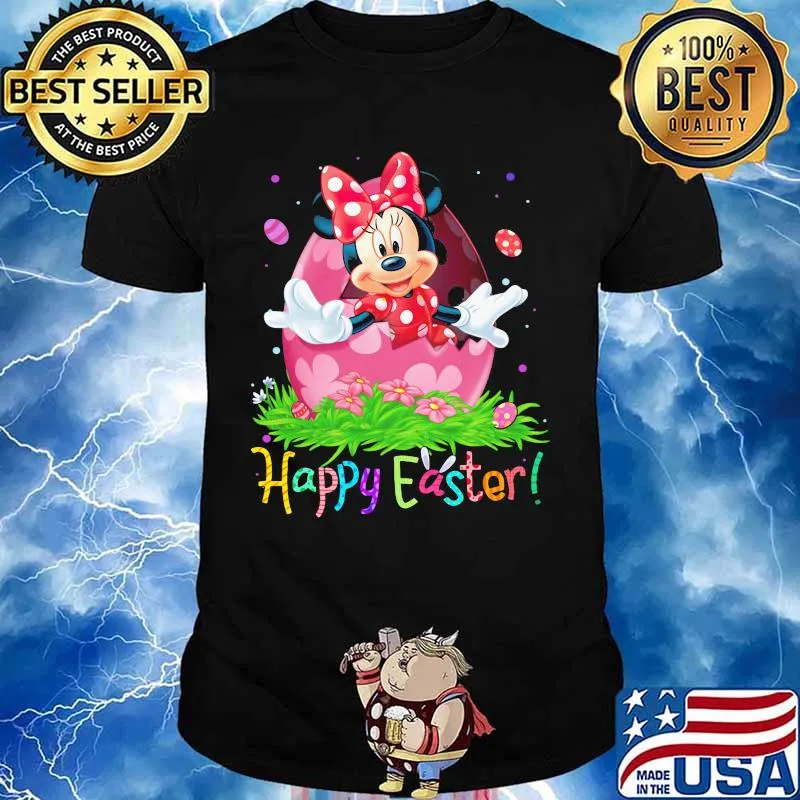 Minnie mouse happy easter flowers shirt