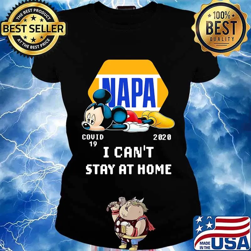 Napa mickey mouse covid-19 2020 i can't stay at home s Ladies tee