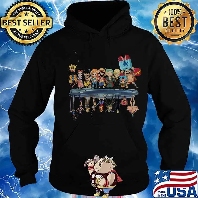 Naruto characters chibi water reflection s Hoodie