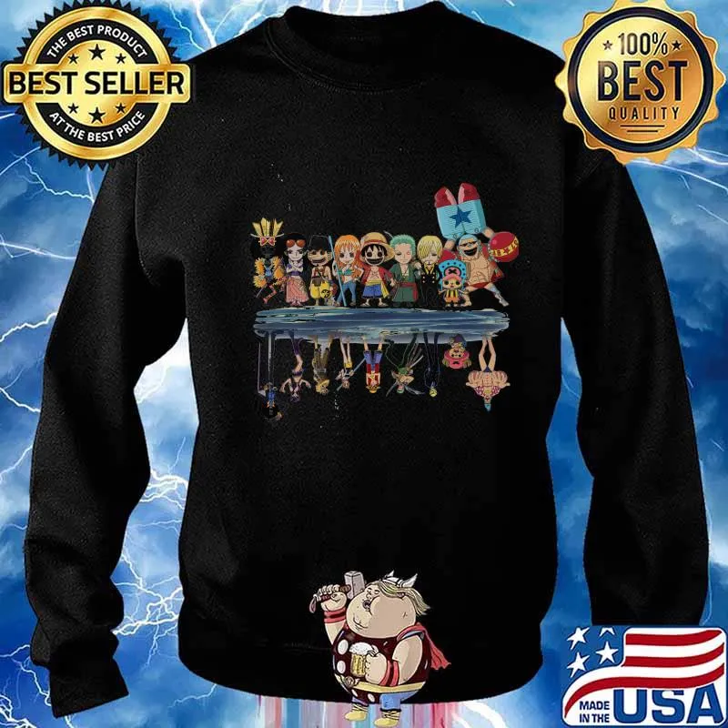Naruto characters chibi water reflection s Sweater