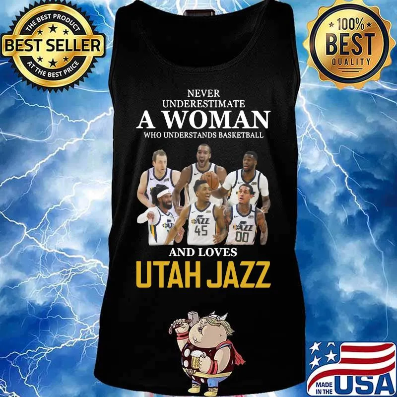 Never underestimate a woman who understands basketball and loves utah jazz s Tank top