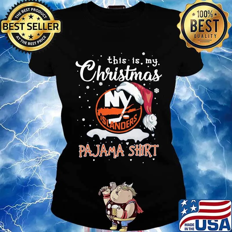 New york islanders this is my christmas pajama s Ladies tee