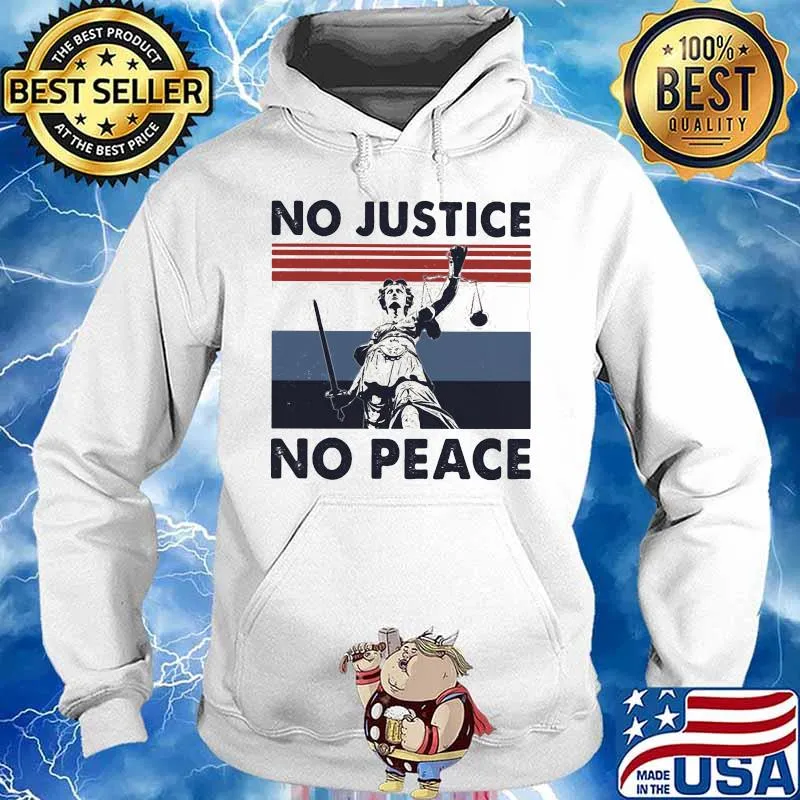 No justice no peace vintage retro 2020 s Hoodie