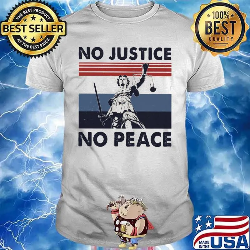 No justice no peace vintage retro 2020 shirt