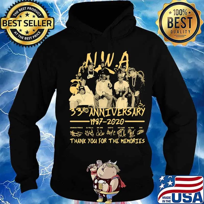 Nwa 33rd anniversary 1987 2020 thank you for the memories signatures s Hoodie