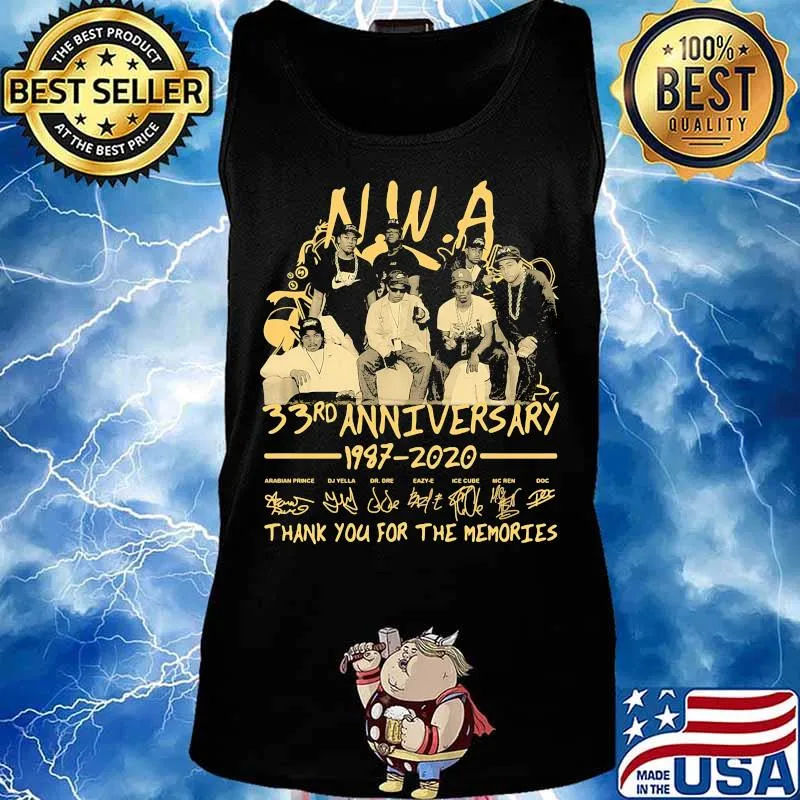 Nwa 33rd anniversary 1987 2020 thank you for the memories signatures s Tank top