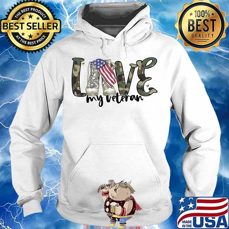 Official 4th of July love my veteran s Hoodie