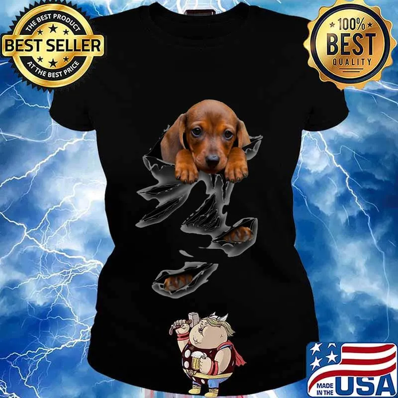 Official dachshund dog scratched s Ladies tee