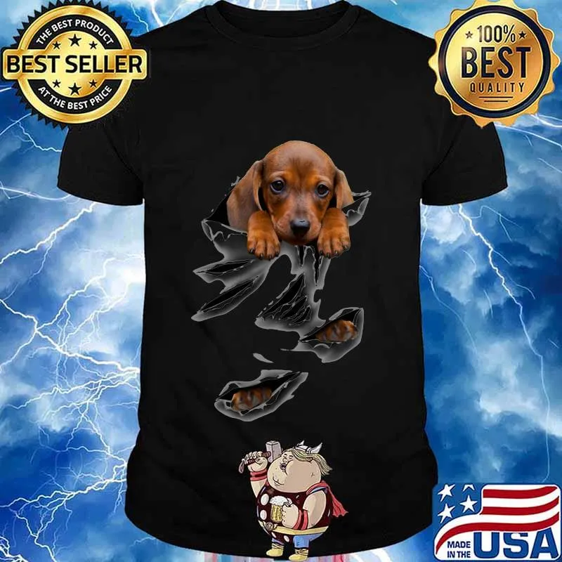 Official dachshund dog scratched shirt