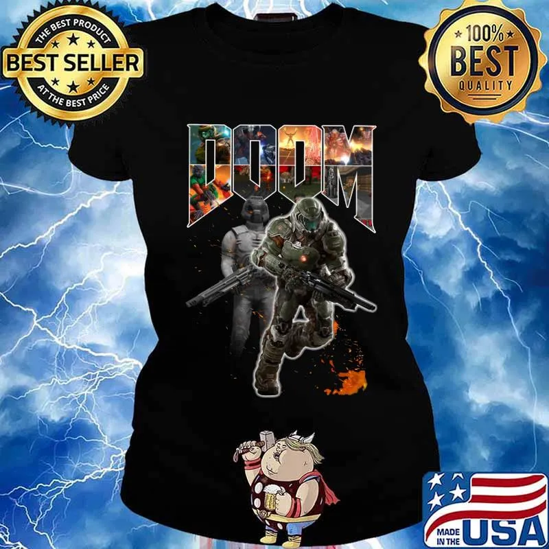 Official doom doomguy s Ladies tee