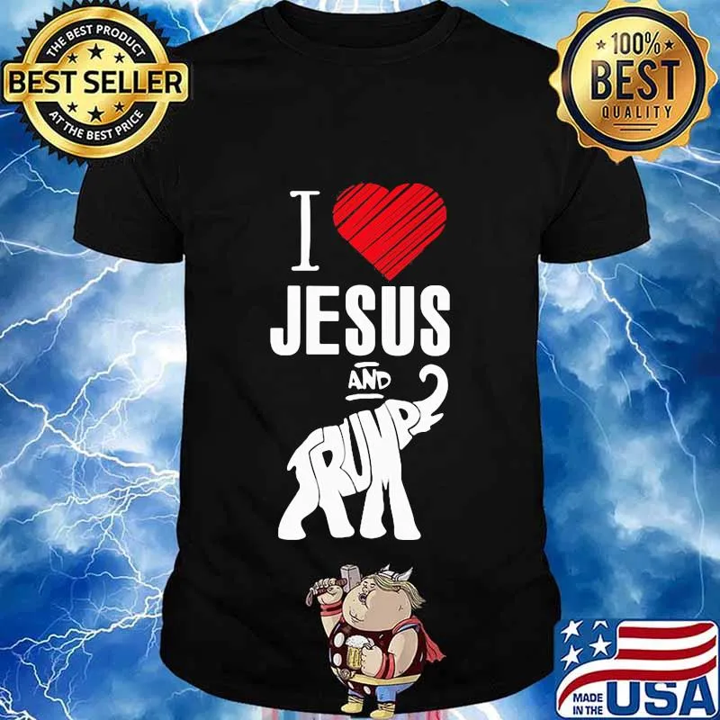 Official Elephant I Love Jesus And Trump Shirt